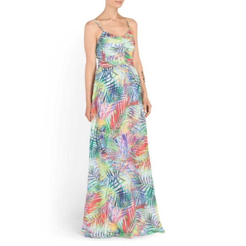 Parker Tampa Fern Palmetto Maxi Long Dress